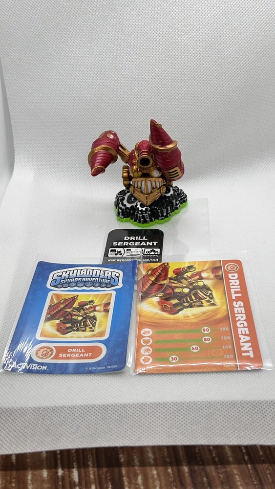 Drill Sergeant Skylanders Activision Tech Element Figure Card Sticker Code 2011