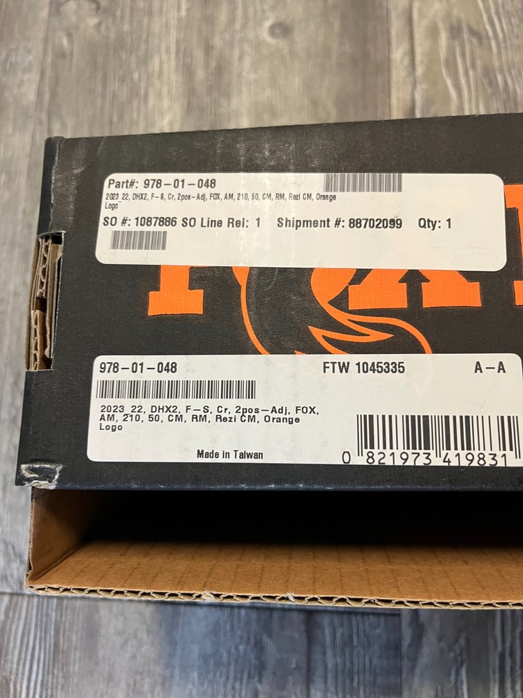Fox DXH2 Coil Shock Without Spring