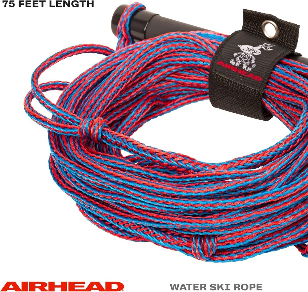 Water Ski Rope with Rubber Handle, 1 Section, 75-Feet