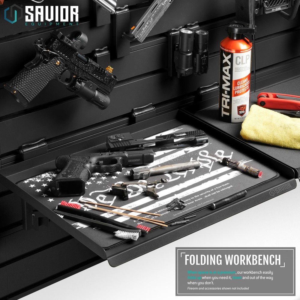 [SAVIOR] Wall Rack System Heavy Duty Folding Work Bench Utility Gun Clean Mount