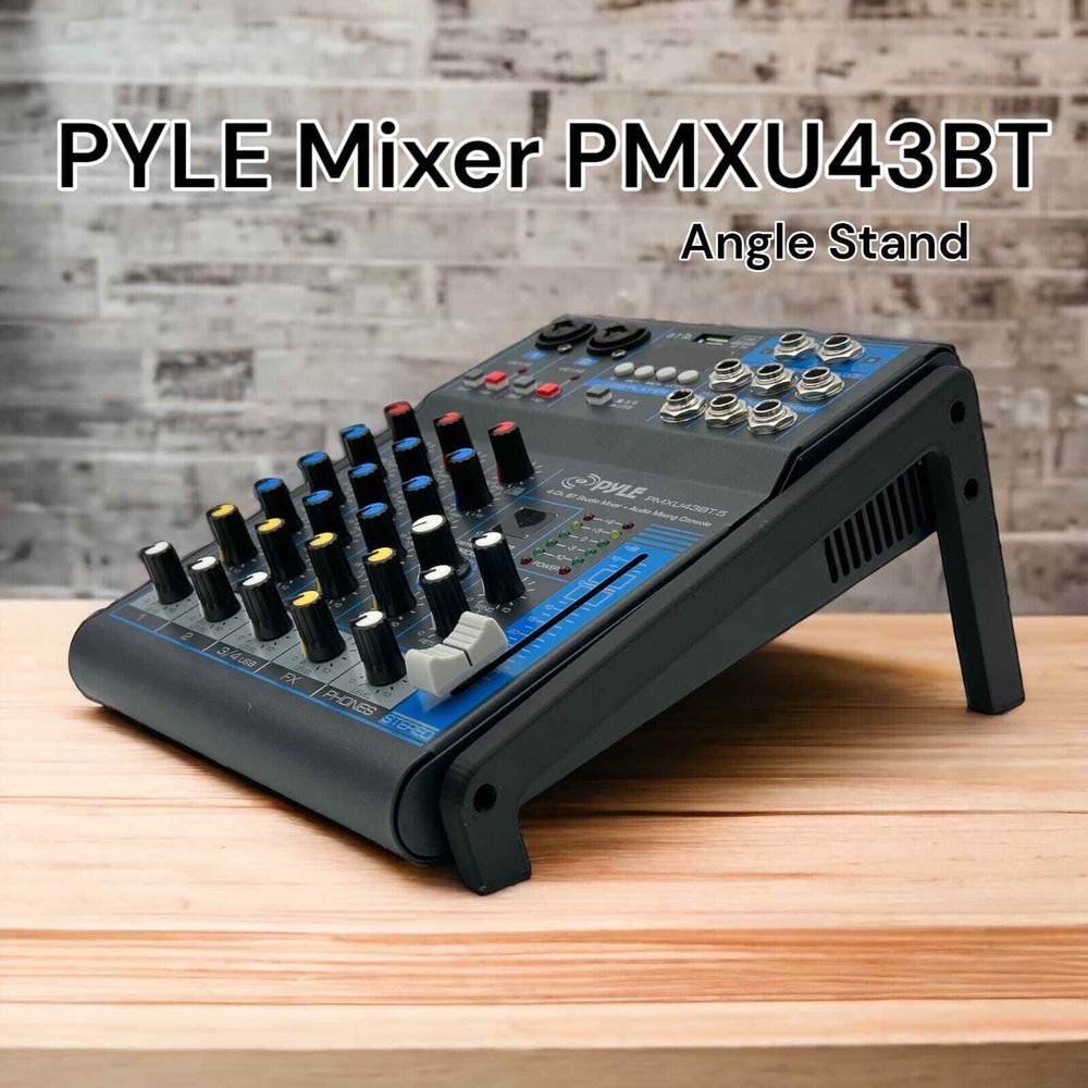 PYLE PMXU43BT Mixer Stand: Enhanced Angle, Desk Fit, Easy Assembly, Rubber Feet