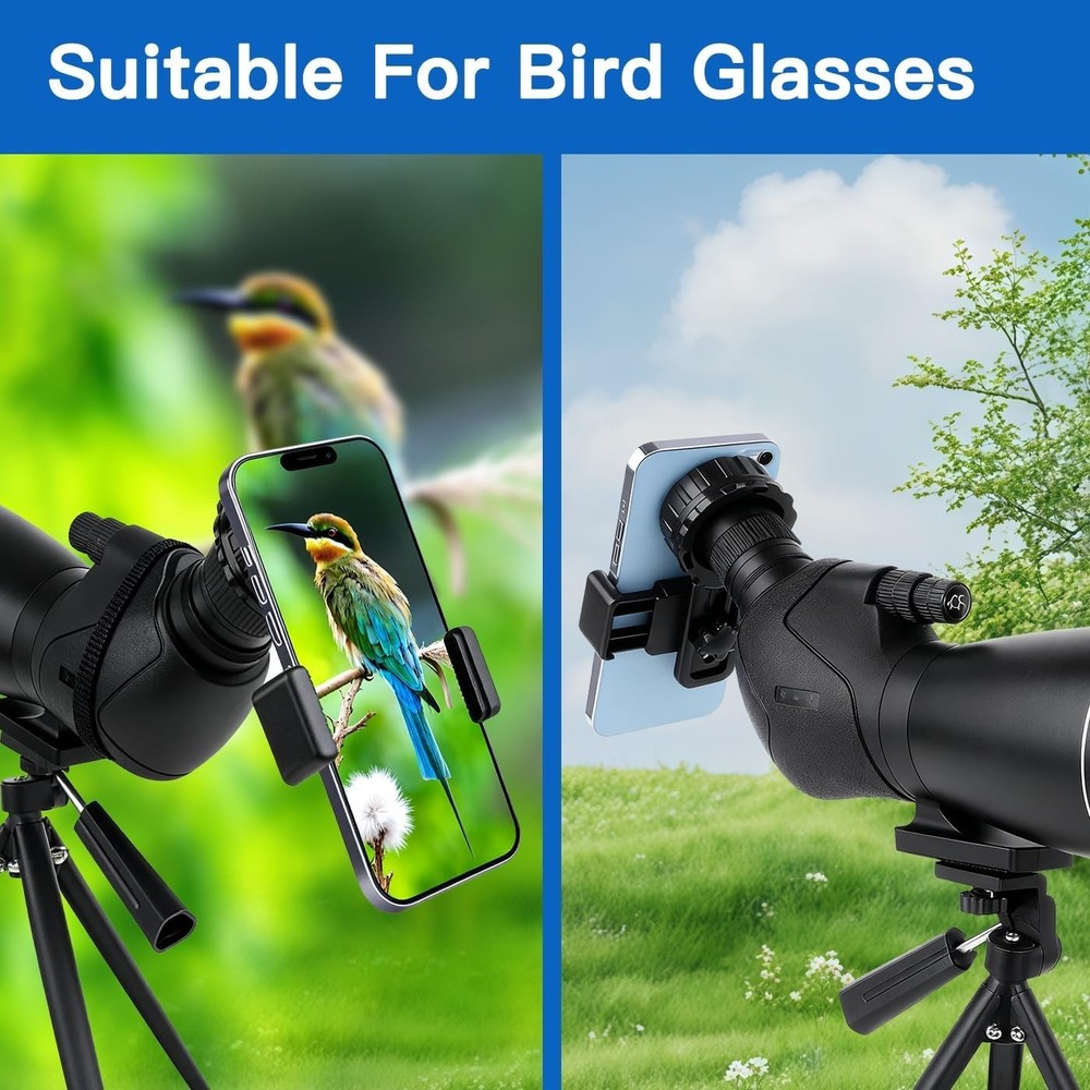 Telescope Phone Adapter, Binocular Photo Adapter for Android & iPhone, Phone ...