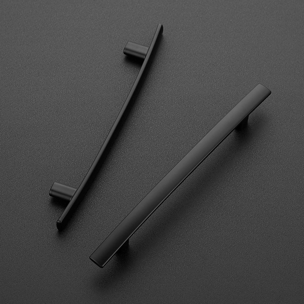 10 Pack | 7-1/4'' Curved Cabinet Pulls Matte Black Kitchen Drawer Pulls Arch ...