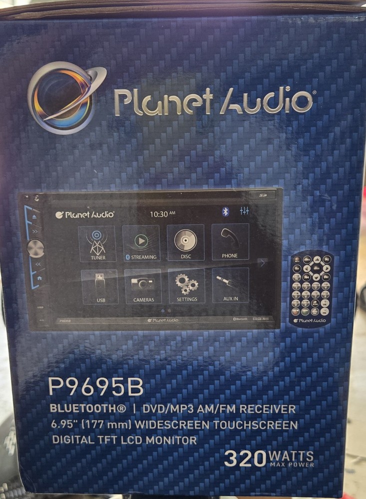 Planet Audio P9695B Car Stereo - 6.95” Double Din Touchscreen, Bluetooth, USB CD