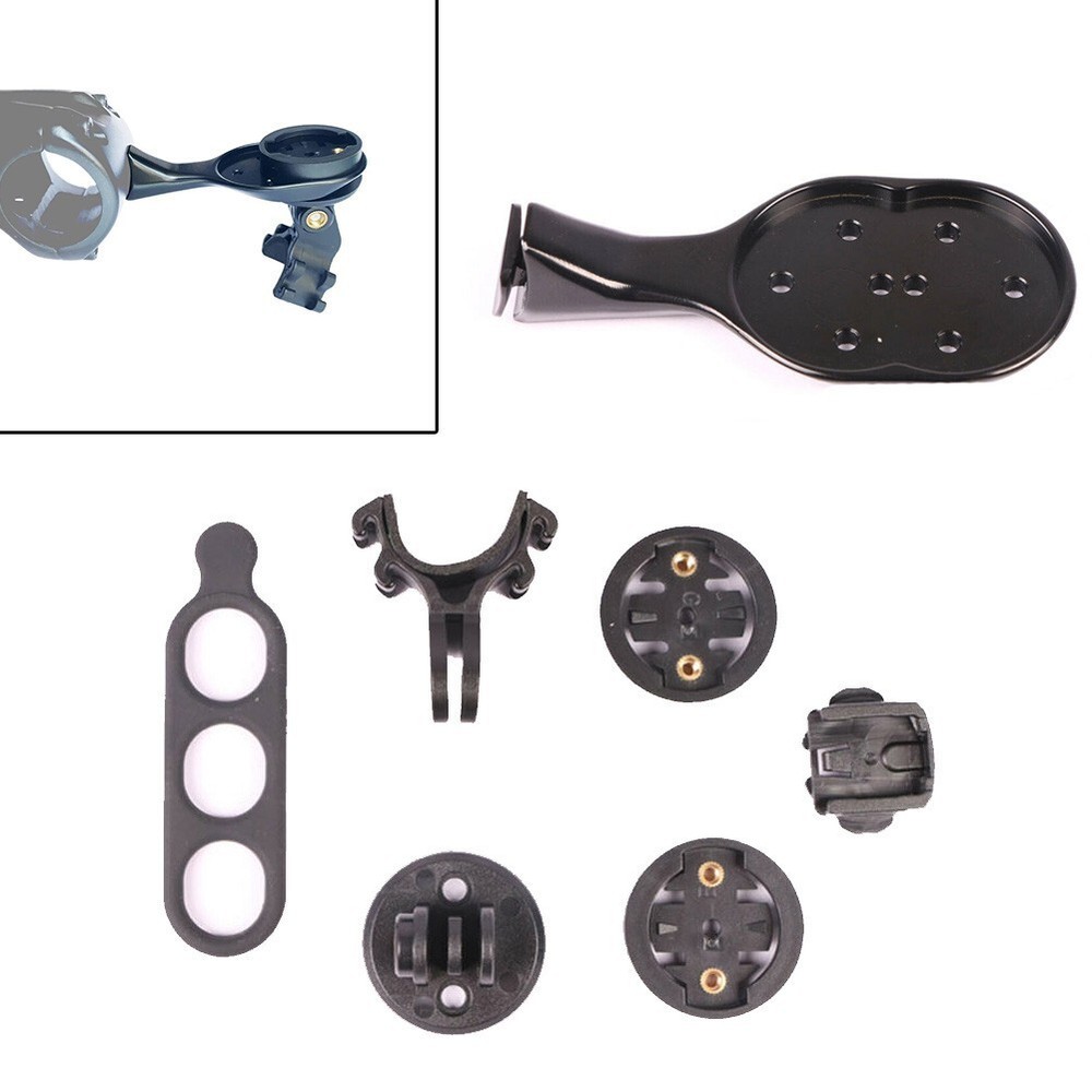 Black Bicycle Odometer Mount for Garmin Replaceable Base Easy to Install