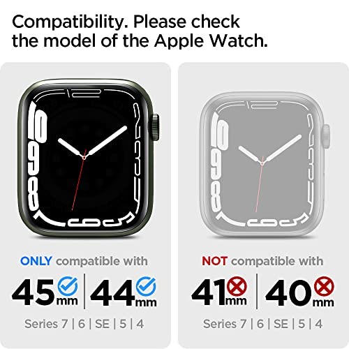 Rugged Armor Protector Designed for Apple Watch Case (45mm/44mm) Series Black