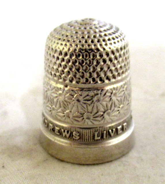 Solid Silver - Small - ANDREWS LIVER SALT THIMBLE - Hallmarked:- Birmingham 1927