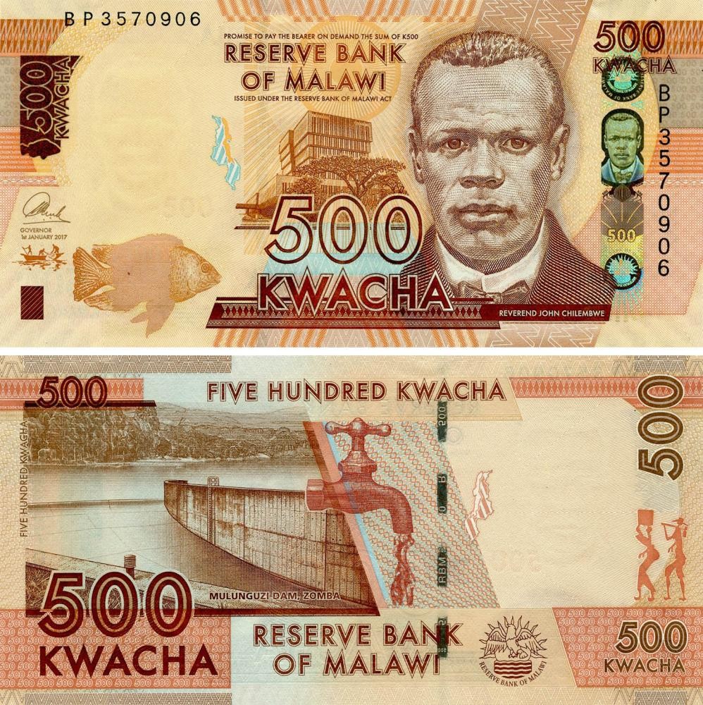 Malawi 500 kwacha 2017 UNC (P66b)