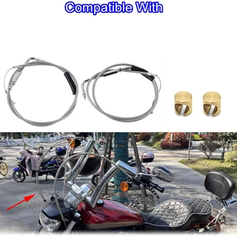 Motorcycle 42 Throttle and Idle Cable Set Replacement Accessories Idle Cable
