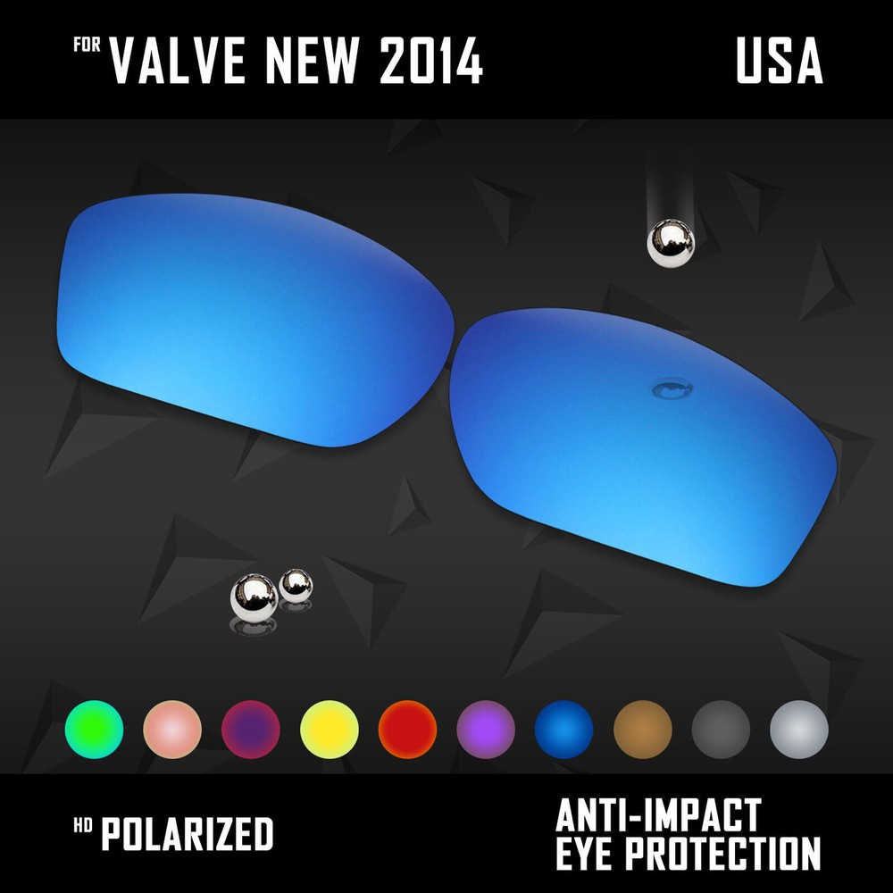 Anti Scratch Polarized Replacement Lenses for-Oakley Valve New 2014 Opt