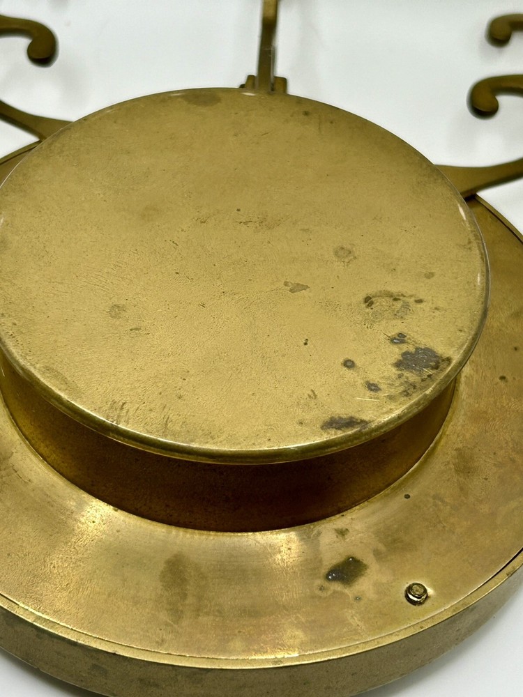 Vintage Heavy Solid Brass Table/ Mantle Clock Made In India, Tested