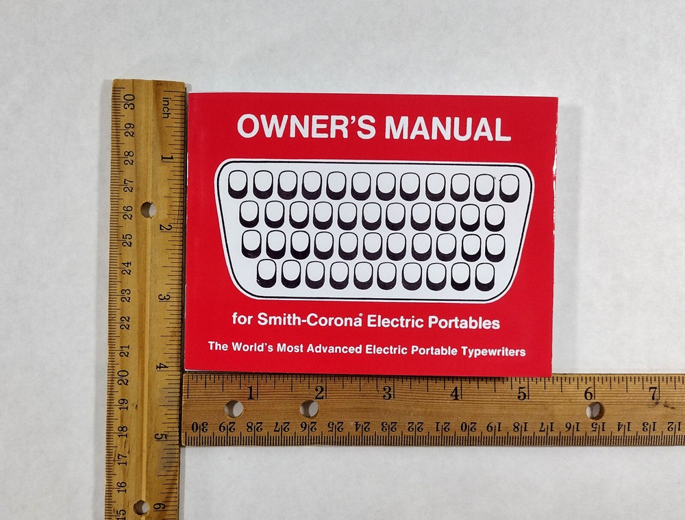 Smith Corona Electra 120 Typewriter Owner's User Instruction Manual Guide