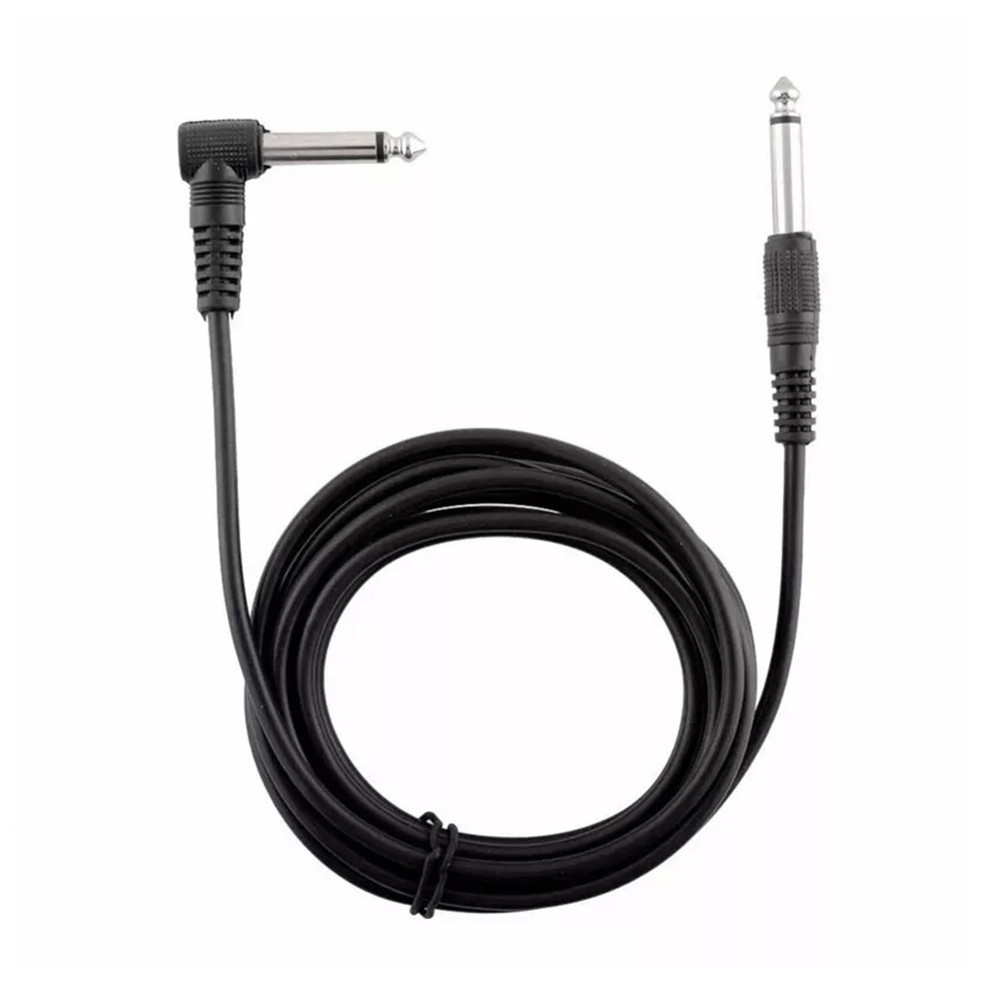 2 Pack 10ft Electric Patch Cord Guitar Amplifier Amp Cable Right Angle 90 Degree