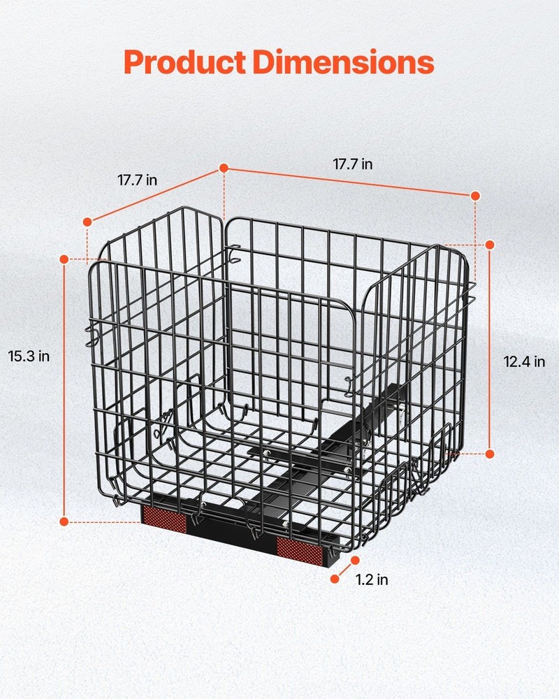 Easy Install 33lb Folding Basket for Mobility Scooters Secure Fit