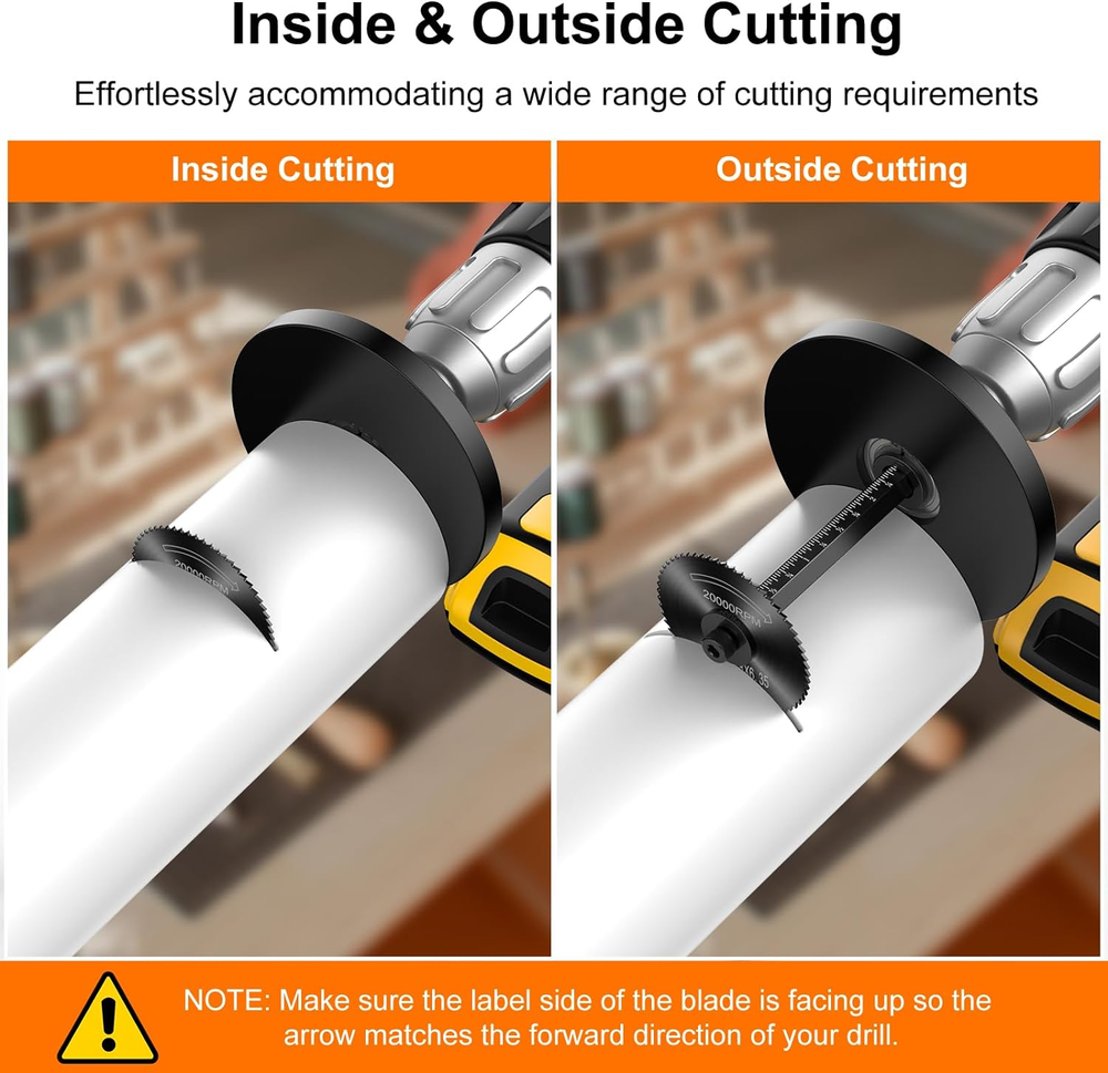 Inside Pipe Cutter for PVC Pipe, Cutter Tool Set with Scale - Adjustable Depth G