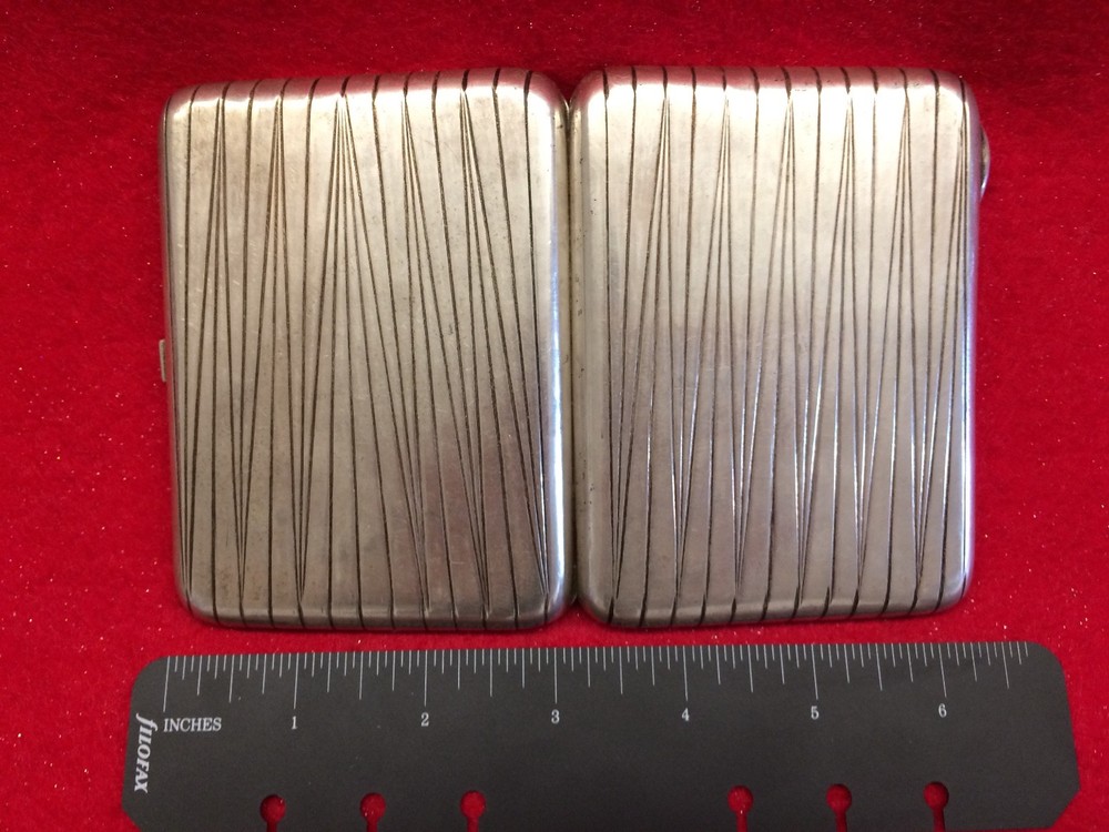 ANTIQUE RUSSIAN STERLING SILVER CIGARETTE CASE - 228 GRAM
