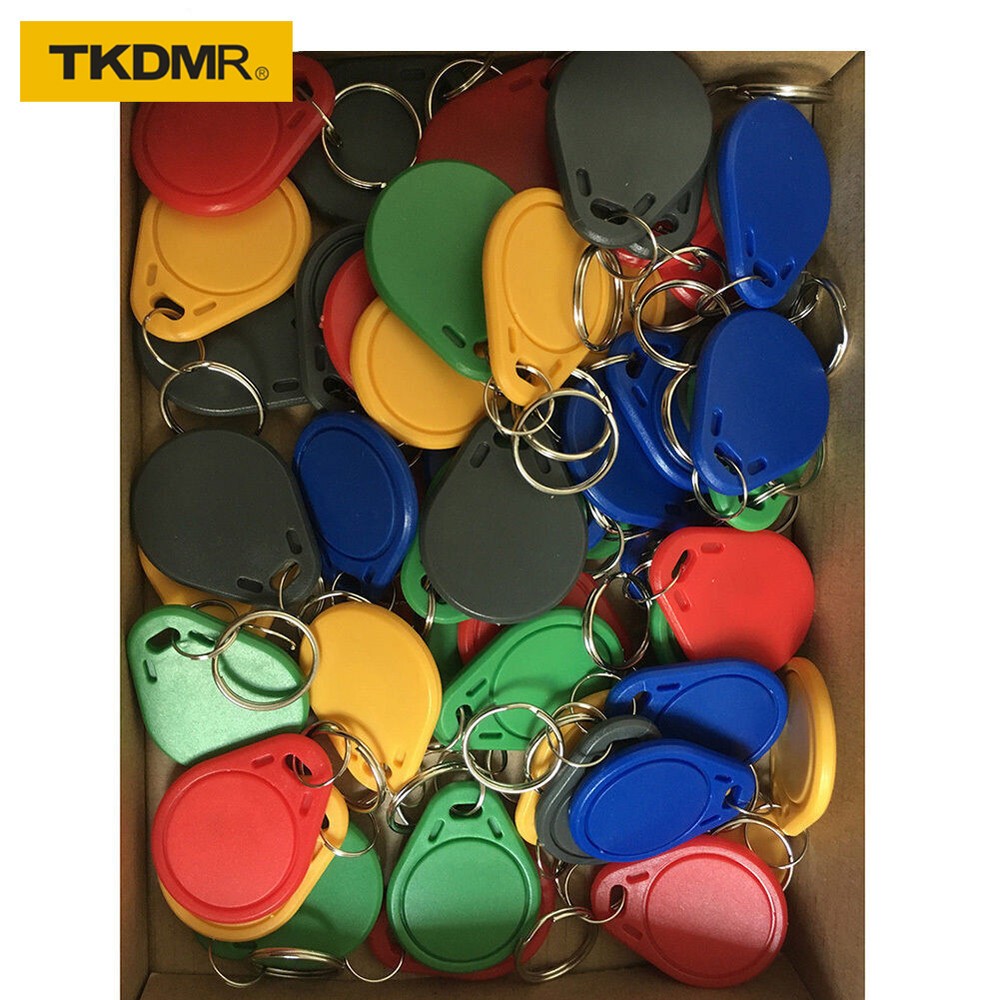 50Pcs RFID 125KHz Writable Rewrite T5577 Keyfobs Proximity Access Tags