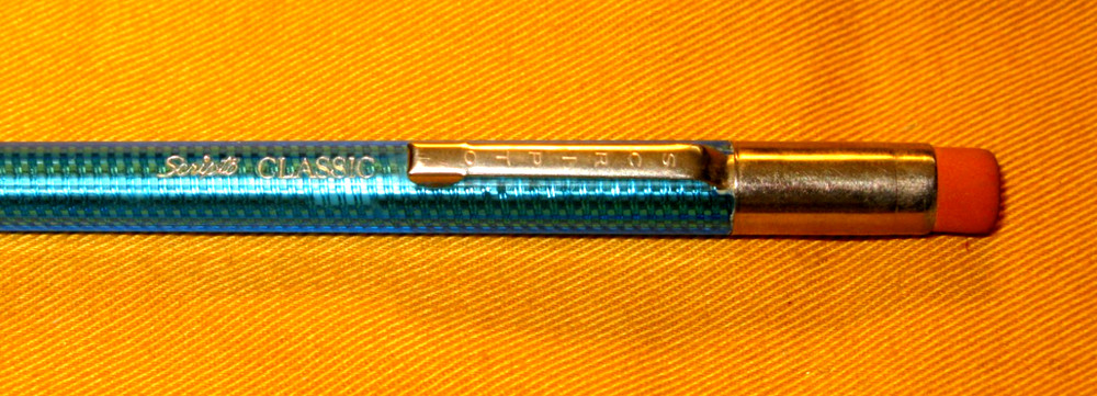 VINTAGE BLUE SCRIPTO "CLASSIC" TRANSLUCENT MECANICAL PENCIL
