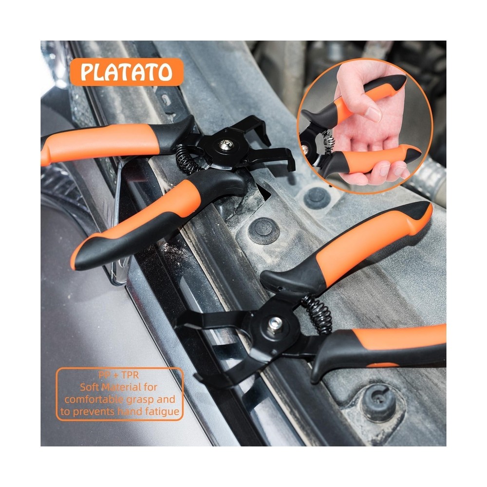 Push Pin Pliers Set 2Pc - 30掳 & 80掳 - Auto Panel Clip Removal Tool