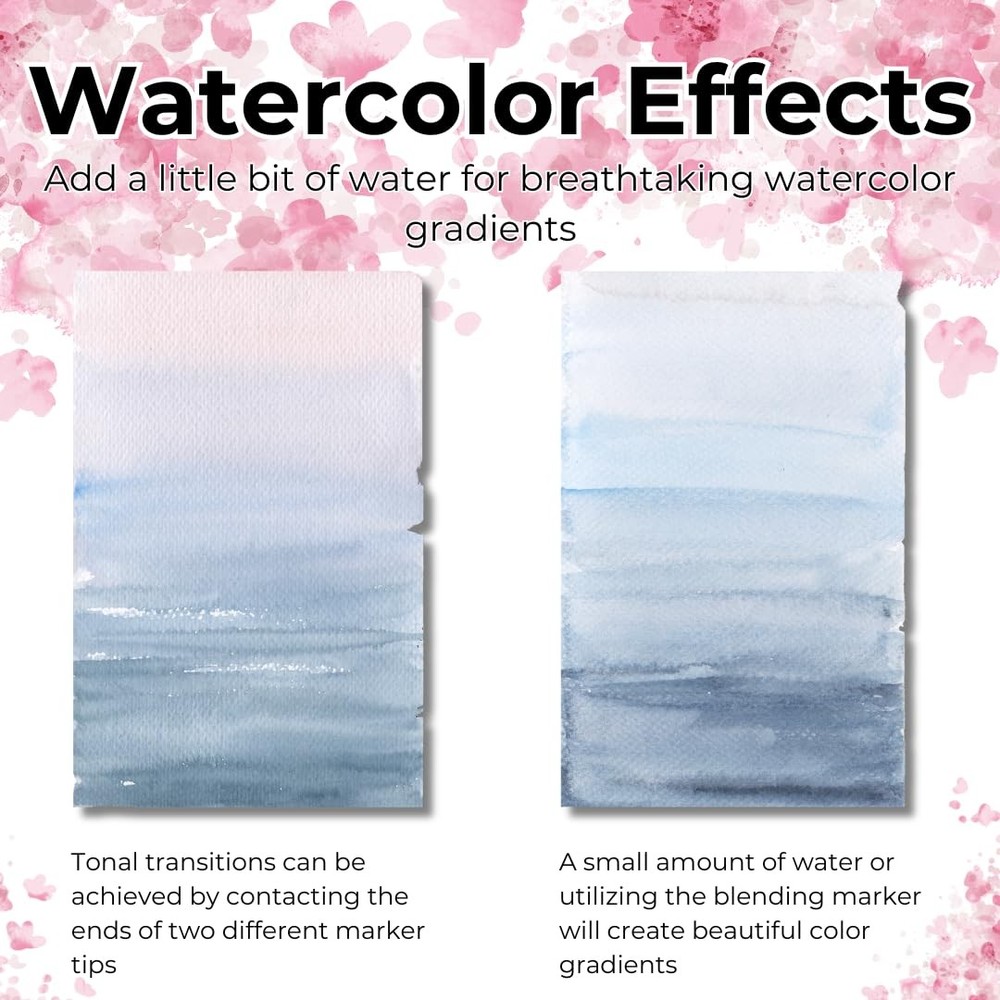 Brushmarker Pro 12pc Basic Colors brush tip markers Set Blendable Water-Based...