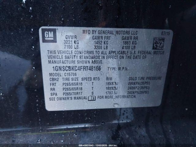 Used Blind Spot Detection System Warning Control Module fits: 2015 Chevrolet Tah