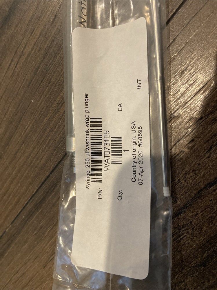 Sample Syringe 250ul With Shrink Wrap Plunger