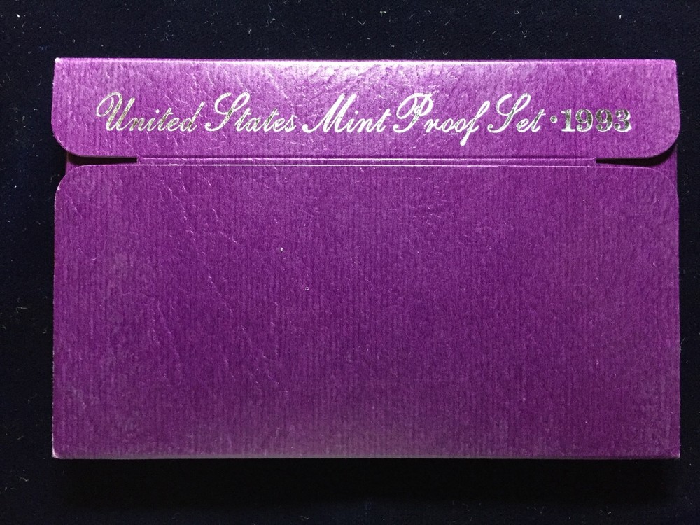 1993 US Mint Proof Set 5 Piece Clad Set COA