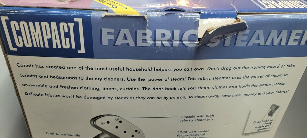 Conair compact fabric steamer (IN BOX. WORKS!)