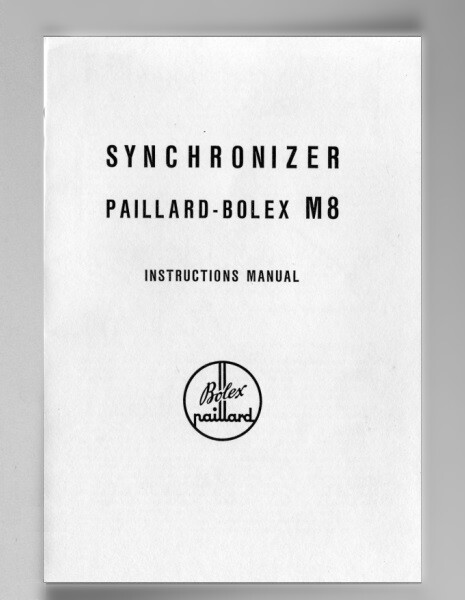 Bolex M8 Synchronizer Instruction Manual Reprint