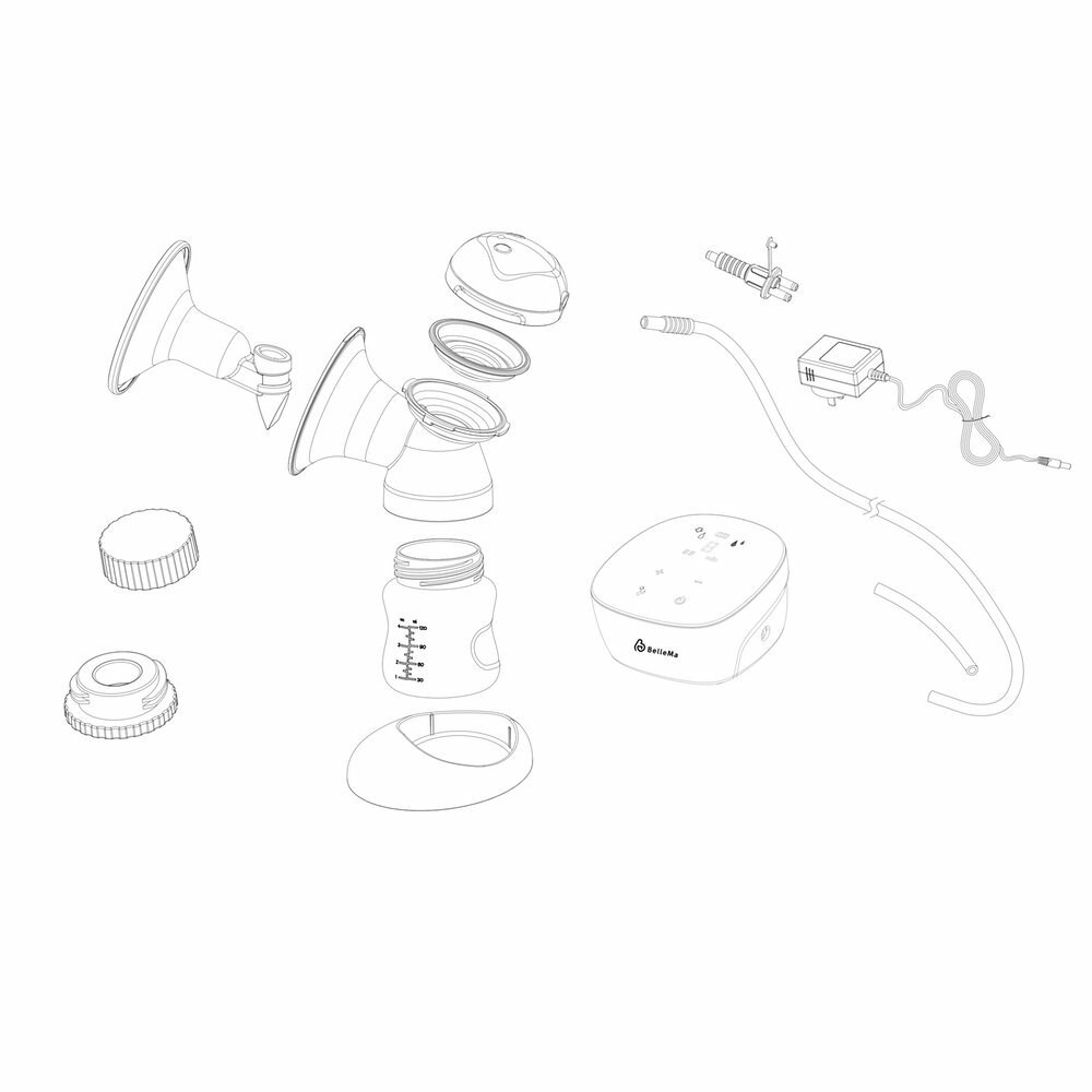 Plenitude Double/Single Electric Breast Pump, Innovative 3D Pump System, Touch