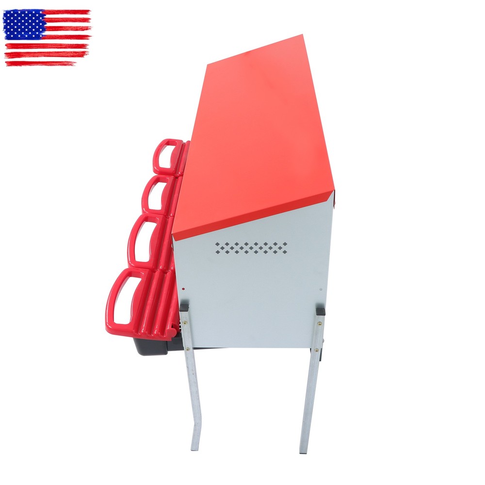 4 Hole Roll Out Chicken Nesting Boxes For Laying Eggs Coop Compartment