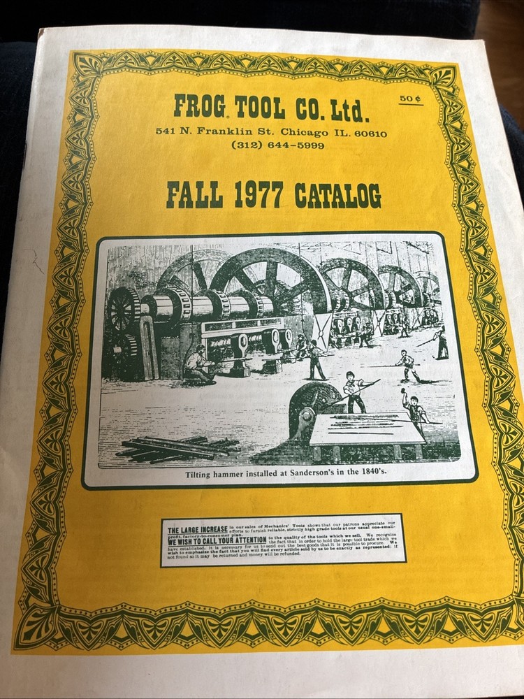 Frog Tool Company Catalog 1977 Wood Working Tools Chicago