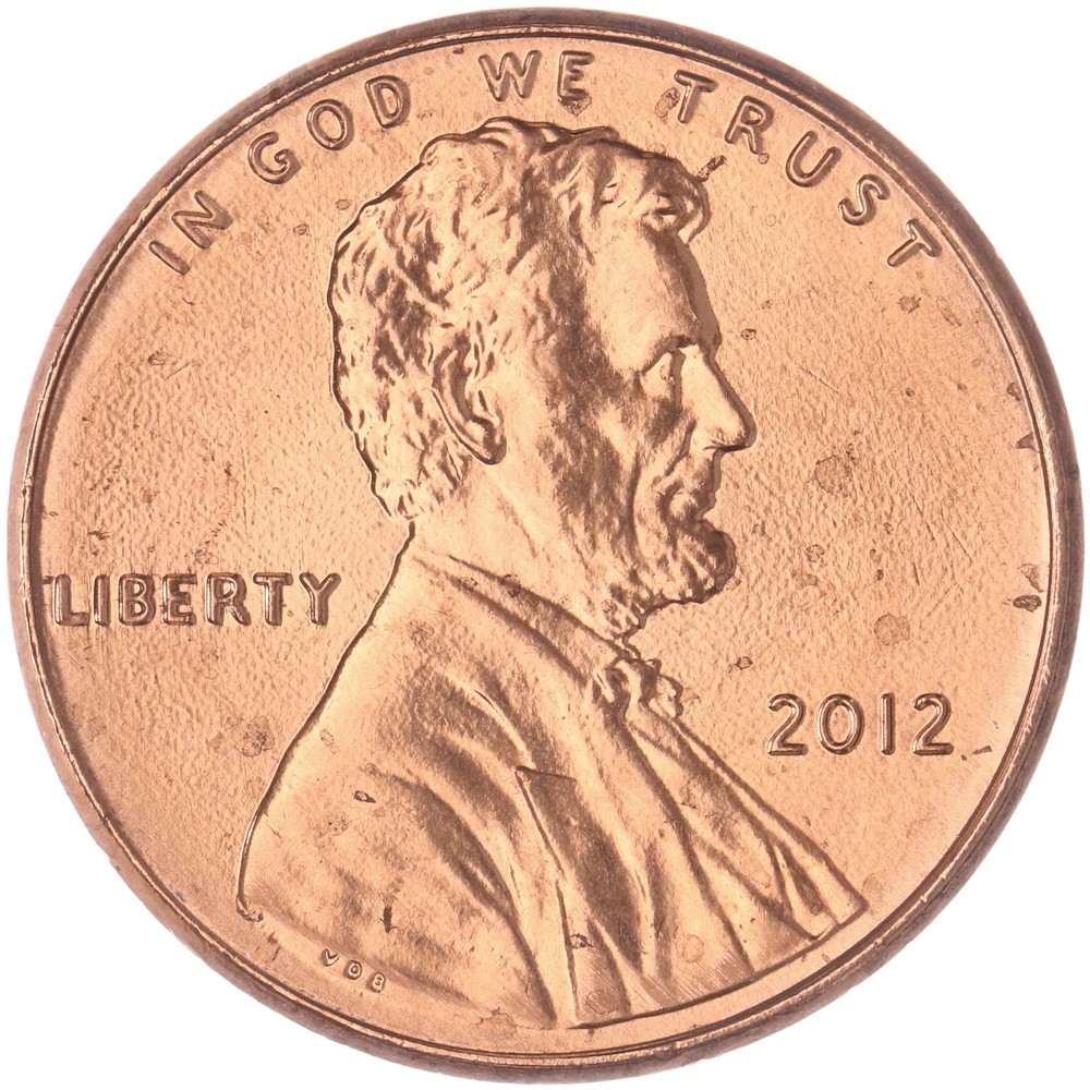 2012 (P) Lincoln Shield Cent BU Penny US Coin