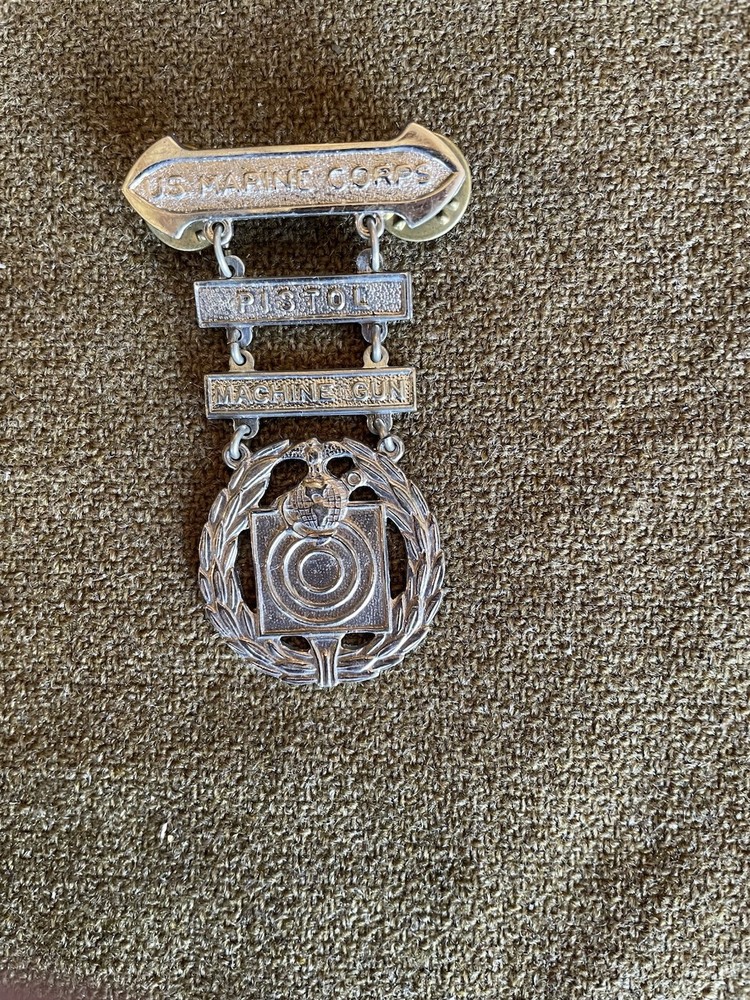 1950s Original USMC Clutch Back QUALIFICATION BARS PIN