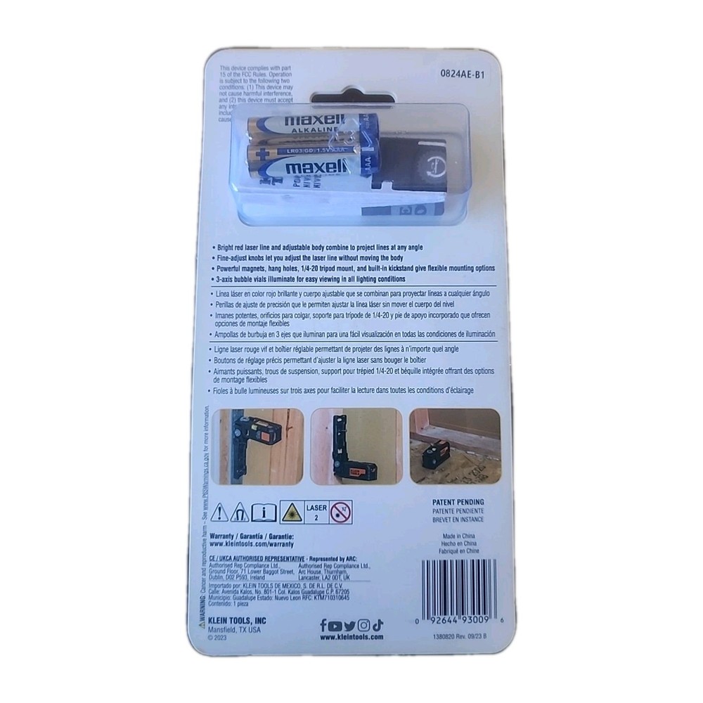 Klein Tools 93PTL Red Pocket Laser Level