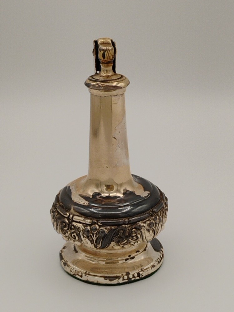 Vintage Ronson Decanter Silver Plated 4.5" Table Lighter, Untested