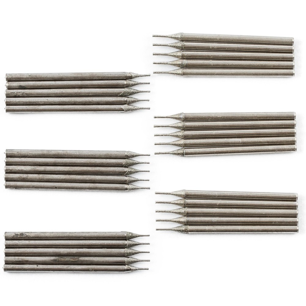 30Pcs 0.5 0.8mm Diamond Drill Bits Set Micro Hole Saws Lapidary Tools for Stone