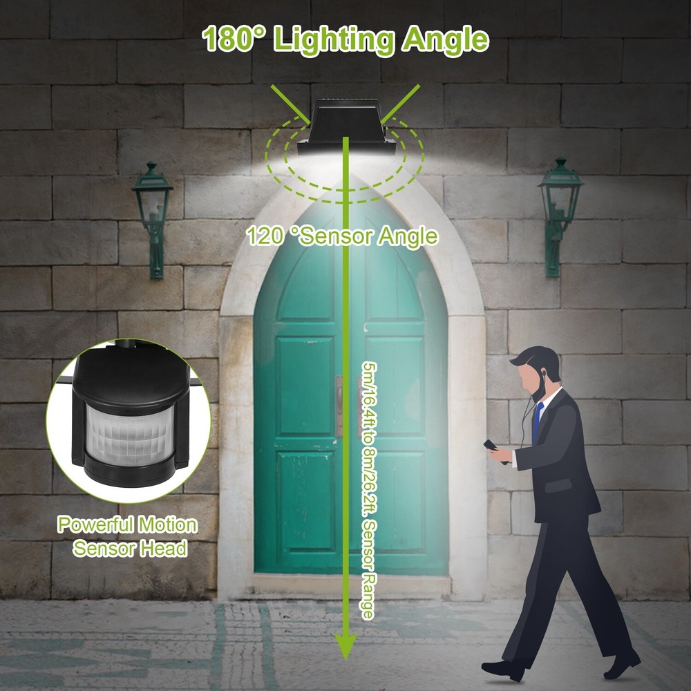 120 LED Solar Wall light PIR Motion Sensor Security Flood Lamp IP65 Waterproof