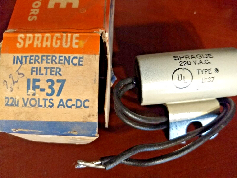 NOS Sprague Interference Filter IF-37 220 Volts AC-DC