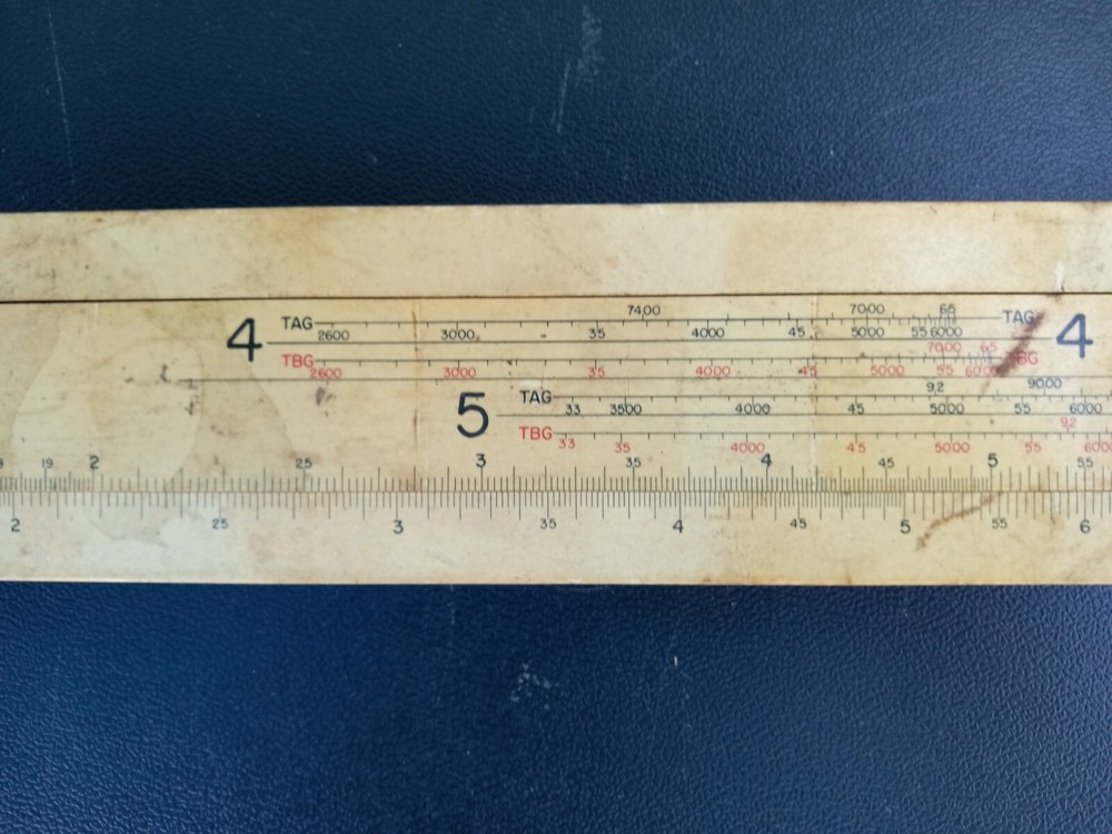 VINTAGE SLIDE RULE RULER GRAPHICAL SITE ~ TRL7#46