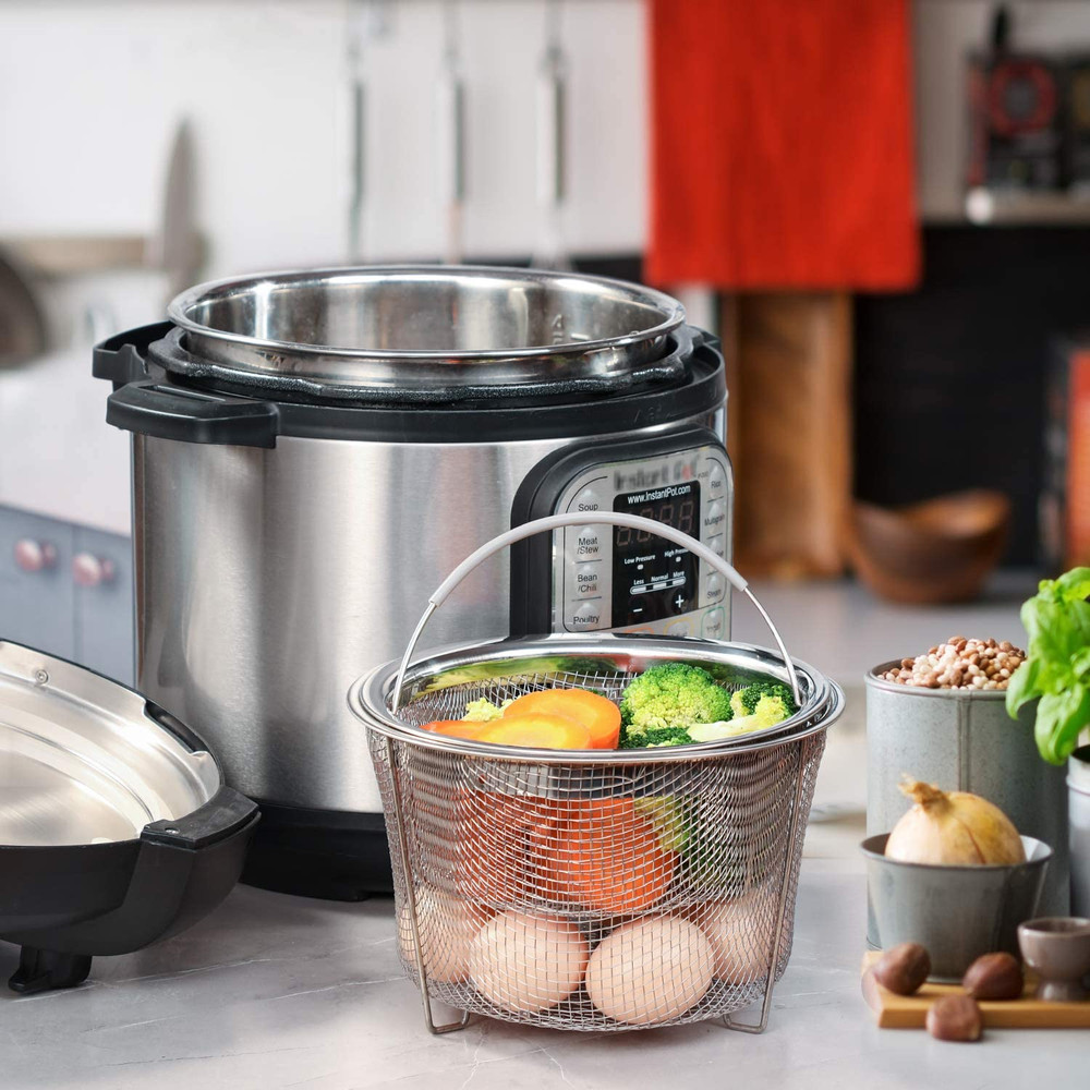 Steamer Basket for Instant Pot Accessories 6 Qt or 8 Quart - 2 Tier Stackable 18