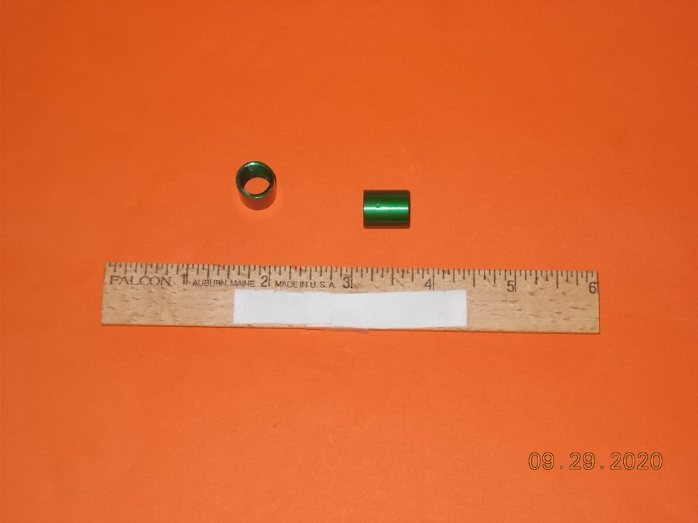 Tobacco Pipe parts & accessories - (1) Smooth coupling - Anodized - Green