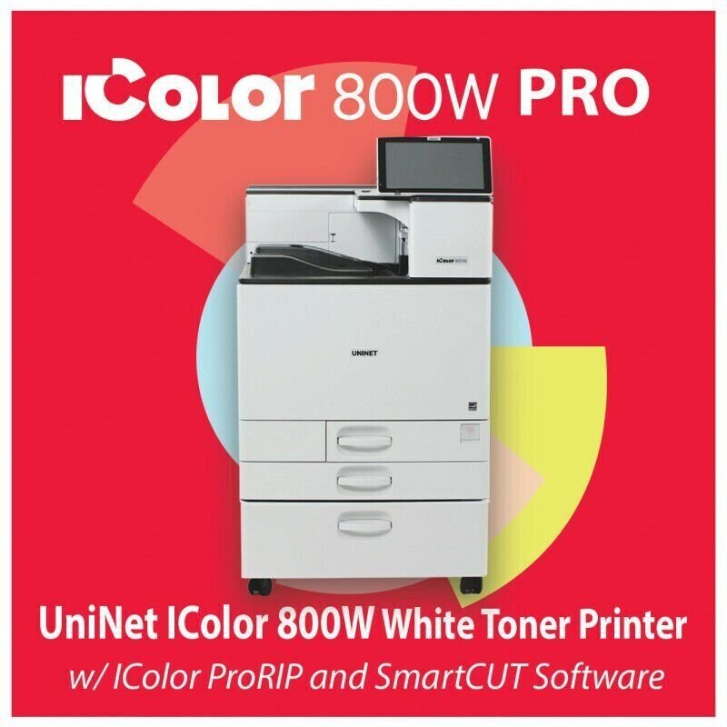 UNINET iColor 800W Pro White Toner Printer + Pro Rip + Smart Cut
