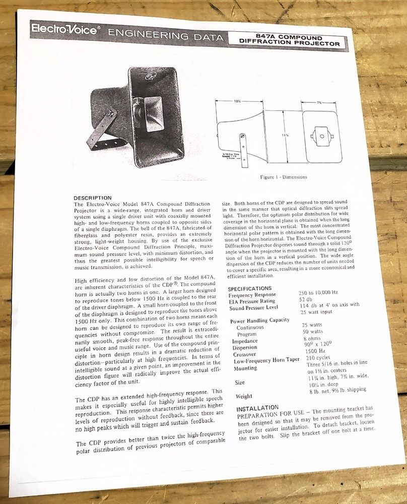 Electrovoice CDP847 horn