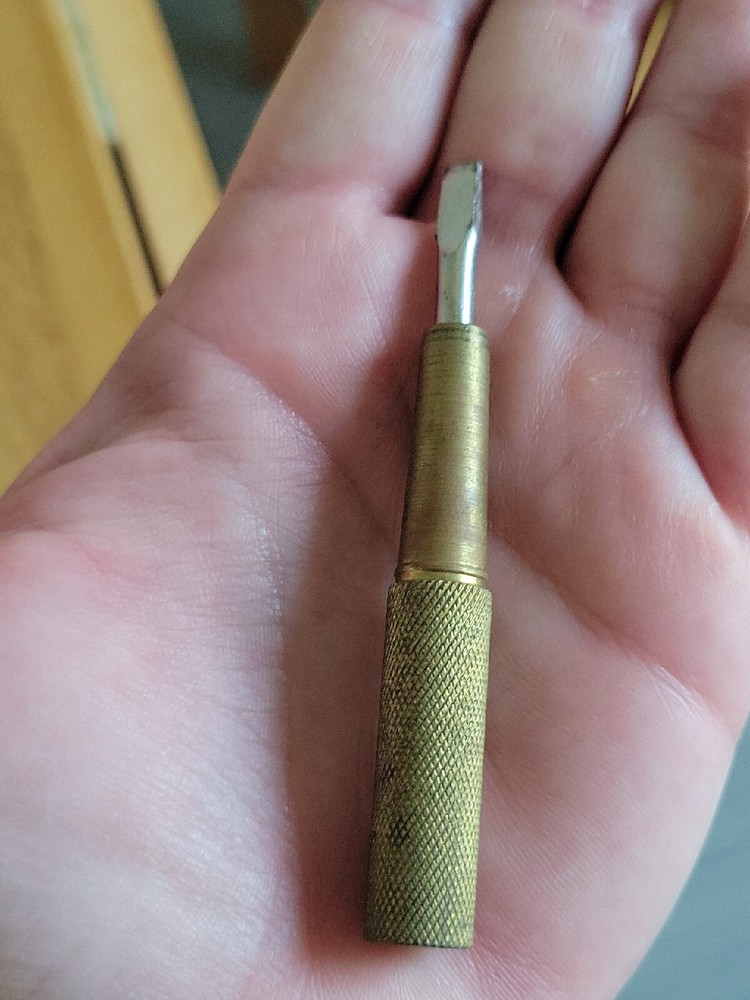 Vintage Hammer with Nesting Flat Tip Screwdrivers - Unbranded