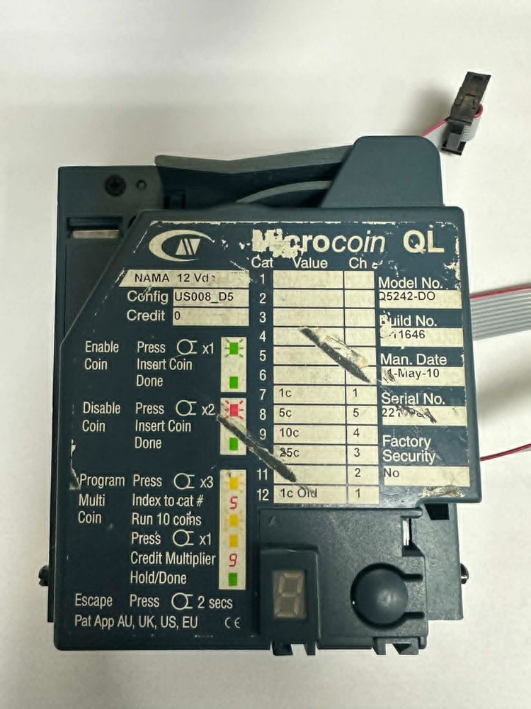 Microcoin QL Coin Acceptor Q5242-DO