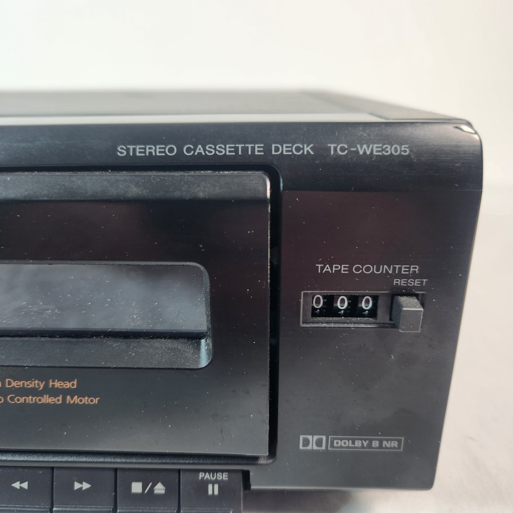 Sony TC-WE305 Black Dual Cassette Tape Deck - Powers On - Untested