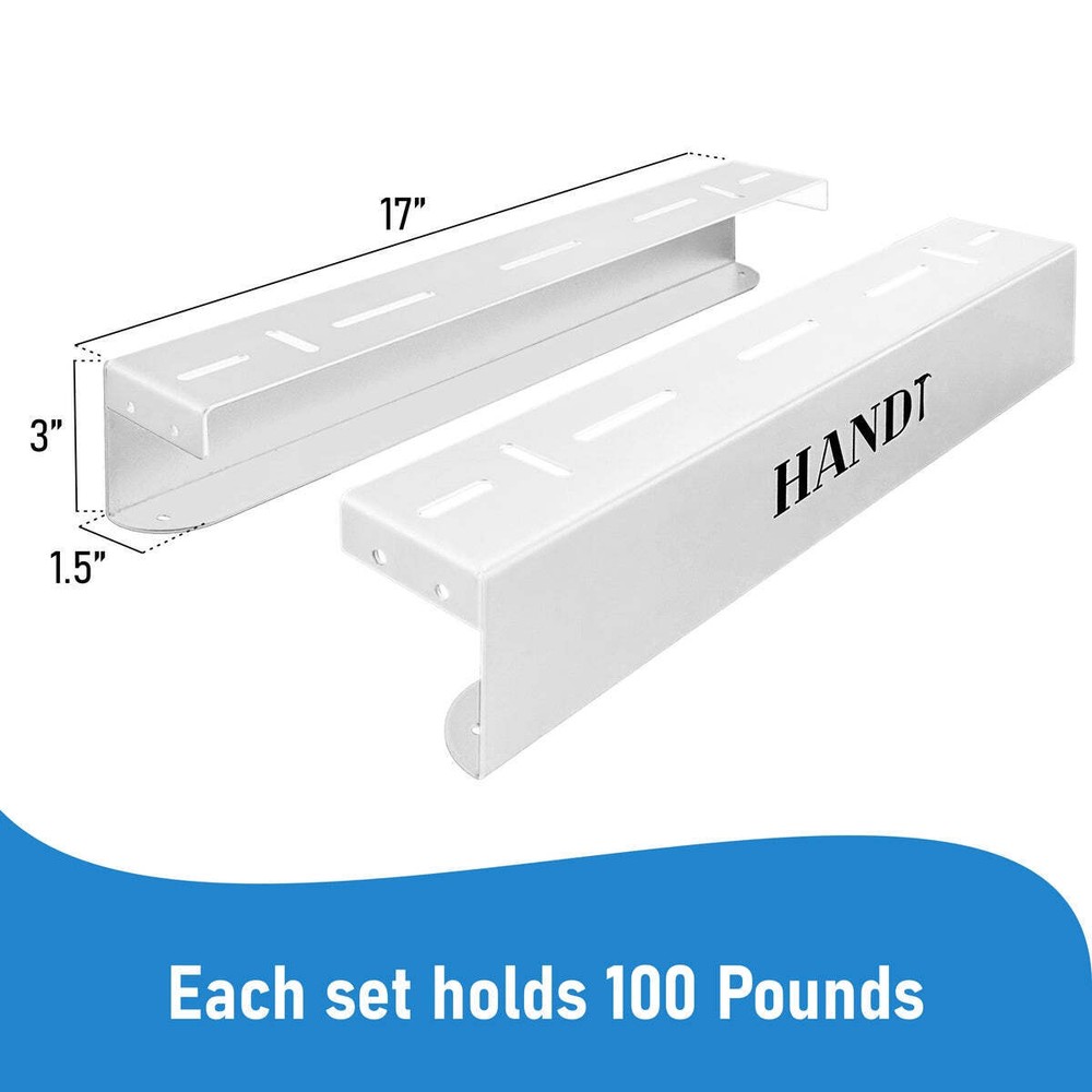 Garage Ceiling Storage Rack, 4 Sets White