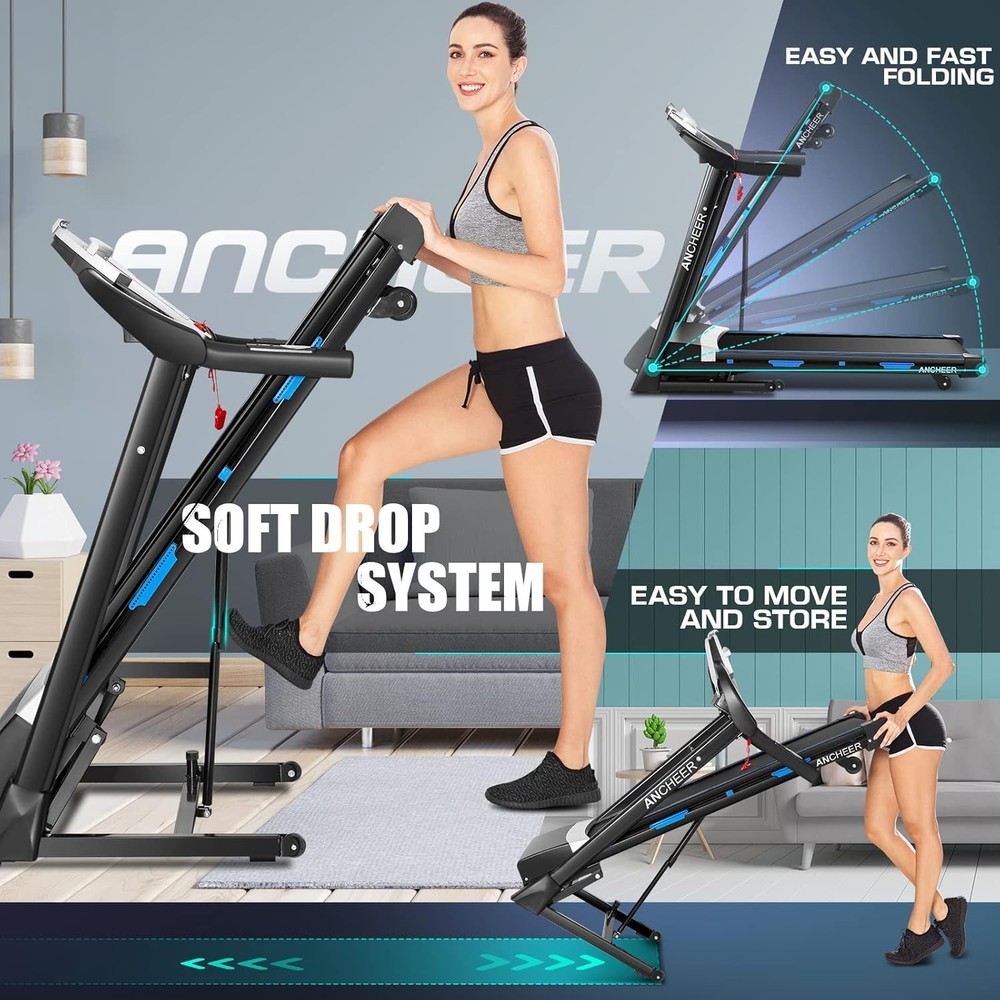 ✅4.5HP Electric Treadmill w/Bluetooth Speaker,LCD Display,Max 9MPH Treadmill✅