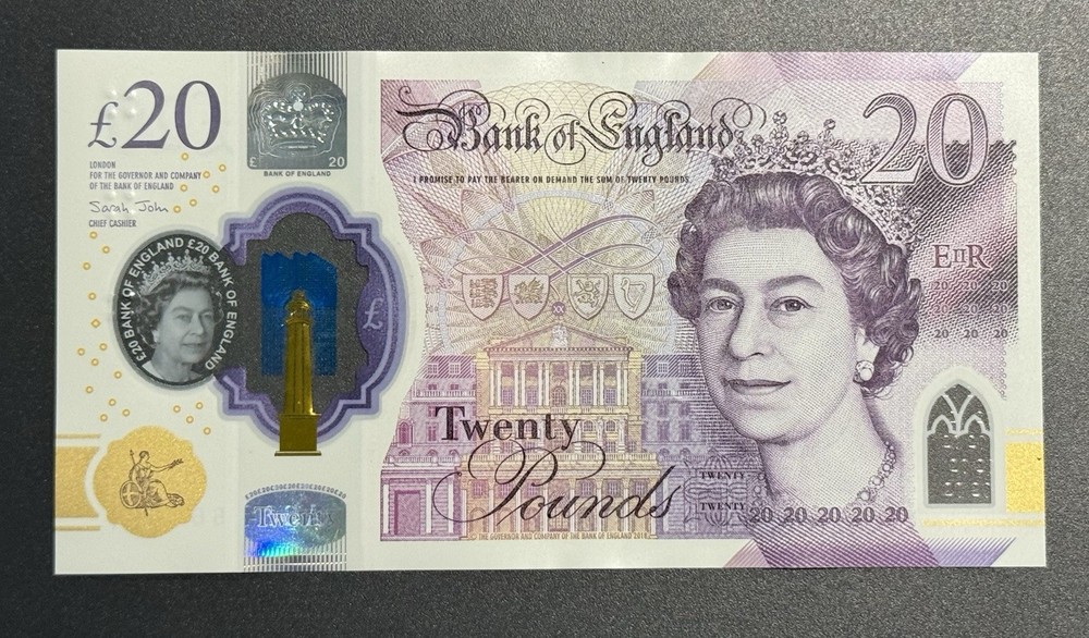 GREAT BRITAIN 20 Pounds  - 2018  Polymer Bill